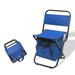 Weloille Outdoor Folding Chair With Cooler Bag Compact Fishing Stool Fishing Chair With Double Oxford Cloth Cooler Bag For Fishing/Beach/Camping/Family/Outing