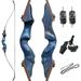 Black Hunter Original Takedown Recurve Bows for Adults Archery Recurve Bow Set 60 20-60 lbs Right Hand for Outdoor Targets Practice Hunting Training Competition