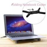 Blue USB Folding 2 Fan Laptop Notebook Cooling Cooler Pad