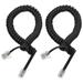 2pcs Telephone Cords Phone Cords Handset Cords Coiled Telephone Handset Cord