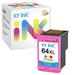 KT INK for HP 64 64XL Color Ink Cartridge for HP Printer Compatible for Envy Photo 6255 6252 6258 7130 7132 7855 7155 7858 7164 6222 6230 7830 7864 Inspire 7255e 7955e 7900e Tango Printer 1 Pack