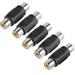 Ana 5 Pcs RCA Female to Female Audio Video Cable Coupler Jack Plug Adapter Connector