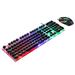 Leadrop GTX300 USB Wired Colorful LED Backlit Gaming Keyboard with Mouse for PC Laptop