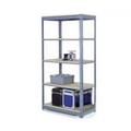 Nexel Industries 24 x 48 x 96 in. 5 Shelf White Melamine Laminate Rivet Lock Shelving Unit - White - 24 x 48 x 96 in.