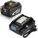 Replacement Battery and Charger for Makita 18V Battery Lithium BL1860B BL1850B BL1845 BL1840B BL1830B BL1820 BL1815