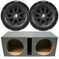 Kicker 43C104 10 Comp 150W Car Audio Subwoofers and Vented Sub Box Enclosure