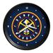 Denver Nuggets 15" Ribbed Frame Wall Clock