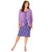 Plus Size Women's Classic Jacket Dress by Catherines in Deep Grape Leaf (Size 2X)
