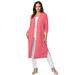 Plus Size Women's Fine Gauge Duster Cardigan by Jessica London in Tea Rose (Size 18/20) Cardigan Sweater