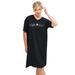 Plus Size Women's V-Neck Sleep Shirt by ellos in Black Coffee Time (Size 22/24)