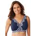 Plus Size Women's Lace Leisure Bralette by Comfort Choice in Navy (Size M)