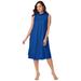 Plus Size Women's Georgette Mock Neck Dress by Jessica London in Dark Sapphire (Size 16)