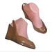 Michael Kors Shoes | Michael Kors Patent Leather Peep Toe Wedge Heels | Color: Tan | Size: 8