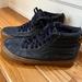 Vans Shoes | Navy Leather High Top Vans Women's Size 6 | Color: Blue | Size: 6