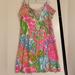 Lilly Pulitzer Dresses | Lilly Pulitzer Bright Colored Floral Like Print With White Detailing | Color: Green/Pink | Size: M