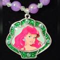 Disney Jewelry | Measures Almost 24 Inches Disney Ariell Little Mermaid Necklace Beautiful ! | Color: Purple/Yellow | Size: Os