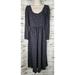 Madewell Dresses | Madewell Alicia Scoopneck Dress 4 Black Stars Long Sleeves Rayon Midi Womens | Color: Black | Size: 4