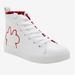 Disney Shoes | New Disney Minnie Mouse Outline Hi-Top Sneakers Shoes Women’s Size 9 White Red | Color: Red/White | Size: 9