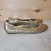 Coach Shoes | Coach Carsin Slip On Flats Metallic Gold Cut Out Eyelet Shoes | Color: Gold | Size: 8.5, 9