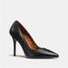 Coach Shoes | New! Coach Waverly Black Leather Pointed Toe Pump. Size 5 | Color: Black | Size: 5