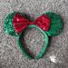Disney Accessories | Disney Christmas Minnie Mouse Ears | Color: Green/Red | Size: Os