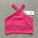 Zara Tops | New Zara Pink Knit Crochet Crop Halter Top Shirt M | Color: Pink | Size: M