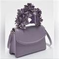 Zara Bags | (56% Off) Nwt Zara Mini Square Floral Mauve Satchel & Crossbody Bag & Dust Bag | Color: Blue/Purple | Size: Os