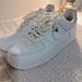 Nike Shoes | Nike Air Force 1s - Size 9, Worn Once, White With Original Rope Laces, Chrome | Color: White | Size: 9