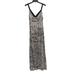 Anthropologie Dresses | Anthropologie's Bordeaux Los Angeles Womens Silk Crackle Print Maxi Dress | Color: Black/Cream | Size: Xs