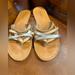 American Eagle Outfitters Shoes | Euc American Egle Womens Gold Champagne Tan Flip Flops Sandals Size 9 | Color: Gold/Silver | Size: 9