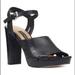 Nine West Shoes | New! Women's Nine West Delilah Cutout Black Leather Sandal Various Sizes | Color: Black | Size: Various