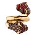 Gucci Jewelry | Nib Gucci Tiger Head Motif Ring | Color: Gold/Red | Size: Os