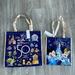 Disney Bags | Nwt Walt Disney World 50th Anniversary Reusable Bags Set Of 2 | Color: Blue/Gold | Size: Os