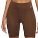 Nike Shorts | (S) Nike One Midrise 7” Bike Shorts Cacao Wow Brown Small Biker Workout | Color: Brown | Size: S