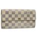 Louis Vuitton Bags | Louis Vuitton Damier Azur Portefeuille Sarah Long Wallet N63208 Lv Auth 53032 | Color: White | Size: W7.5 X H4.1 X D1.0inch
