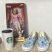 Vans Shoes | Disney Starbucks Vans Combo=Sharpaydoll +Floral+12ozmug | Color: Blue/White | Size: 6.5