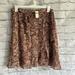 Anthropologie Skirts | New With Tags Anthropologie Brown Floral Skirt Womens Xl Tie Front Ruffle Skirt | Color: Brown/Green | Size: Xl