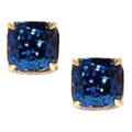 Kate Spade Jewelry | Kate Spade Brilliant Navy Blue Glitter Squared Away Earrings | Color: Blue/Gold | Size: Os