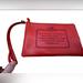 Coach Bags | Coach New York Storypatch Pouch F24214 Red Leather Clutch Wallet Pouch Charm | Color: Red | Size: Os