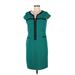 Madison Leigh Casual Dress - Sheath: Teal Dresses - Women's Size 8