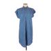 Old Navy Casual Dress - Shirtdress: Blue Print Dresses - Women's Size Medium