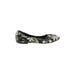 Dolce & Gabbana Flats: Ballet Wedge Casual Black Print Shoes - Women's Size 35 - Round Toe