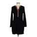 Papillon Casual Dress - Sweater Dress: Black Dresses - Women's Size Medium