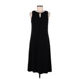 Isda & Co Casual Dress - A-Line Keyhole Sleeveless: Black Solid Dresses - Women's Size 8