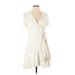 Tanya Taylor Casual Dress - Wrap: White Print Dresses - Women's Size 2