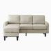 Brown Reclining Sectional - Ebern Designs 3 - Piece Upholstered Sectional Linen | 33.51 H x 74.81 W x 28.01 D in | Wayfair
