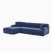 Blue Reclining Sectional - Latitude Run® 2 - Piece Upholstered Sectional Polyester | 26.9 H x 109.1 W x 65.1 D in | Wayfair