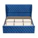 House of Hampton® Javell Metal Wingback Bed Upholstered/Velvet/Metal in Blue | 51.58 H x 81.3 W x 84.65 D in | Wayfair