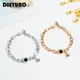 DIEYURO-Bracelet SION L en acier inoxydable bijoux fantaisie 3 couleurs rétro noir rond