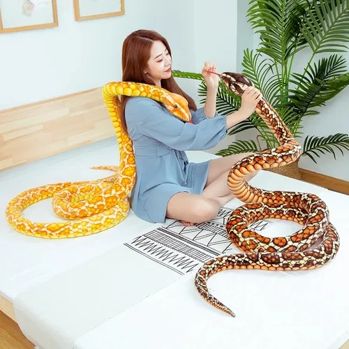 300cm Simulation Schlangen Plüsch Spielzeug Riesen Boa Cobra Lange Stofftier Schlange Plushie